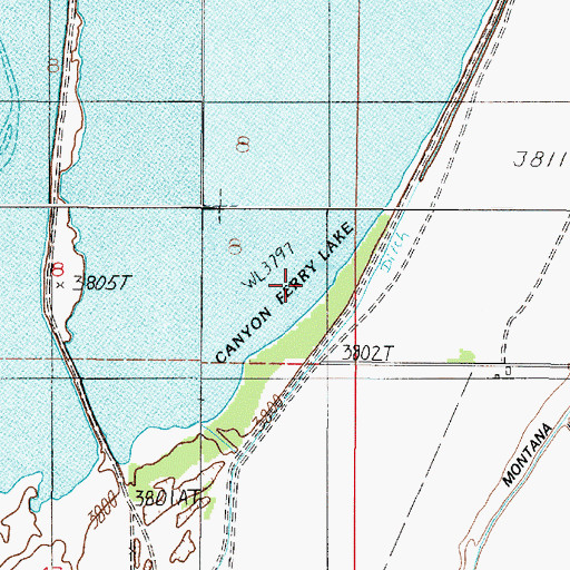 Topographic Map of 07N02E08DD__01 Well, MT