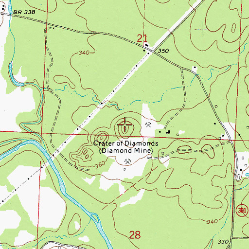 Topographic Map of East Hill, AR