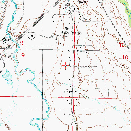 Topographic Map of 07N09W09DADA01 Well, MT