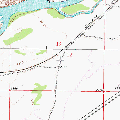 Topographic Map of 07N46E12DBC_01 Well, MT