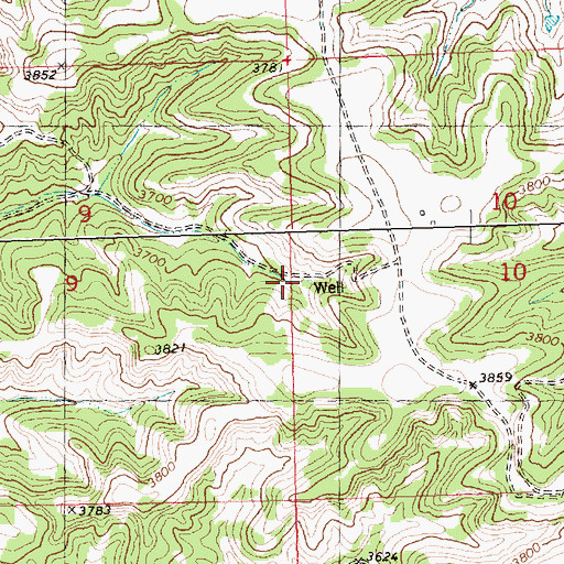 Topographic Map of 07N26E10BCCC01 Well, MT