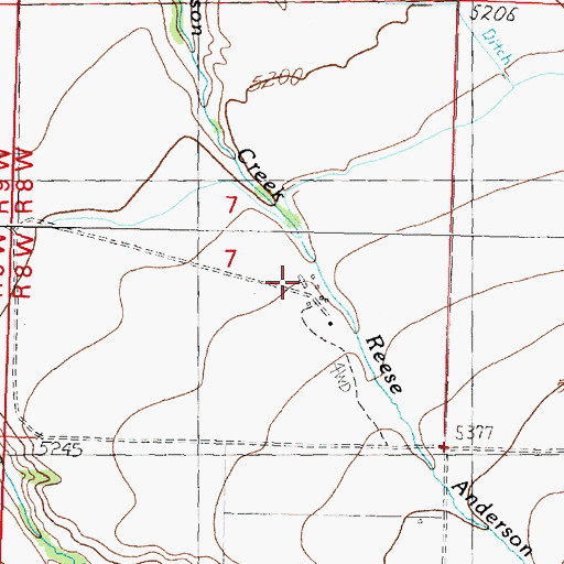 Topographic Map of 07N08W07DB__01 Well, MT