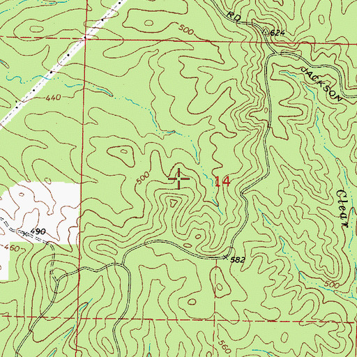 Topographic Map of Kimberlite Mine, AR