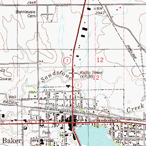 Topographic Map of 07N59E12CA__01 Well, MT