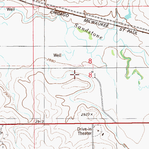 Topographic Map of 07N59E08CA__01 Well, MT