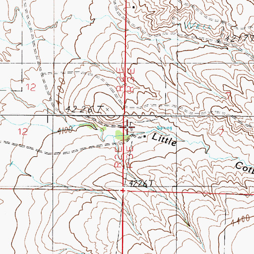 Topographic Map of 07N03E07BBBC01 Well, MT
