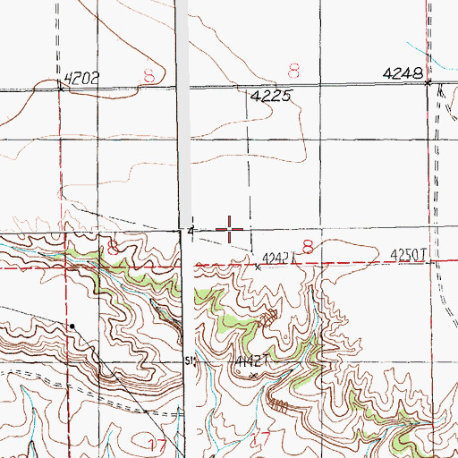 Topographic Map of 07N18E08DDC_01 Well, MT