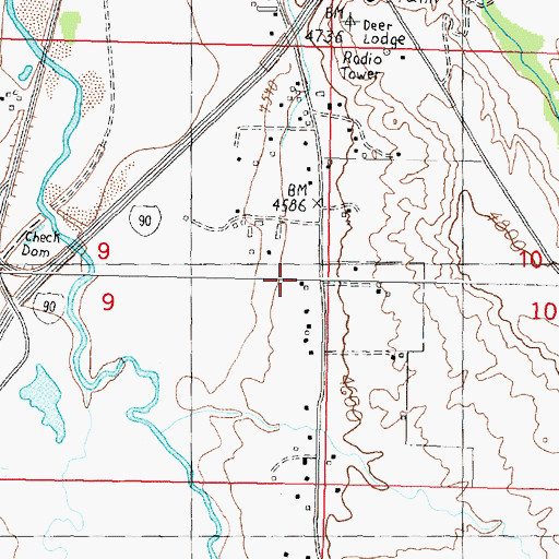 Topographic Map of 07N09W09ADDD01 Well, MT