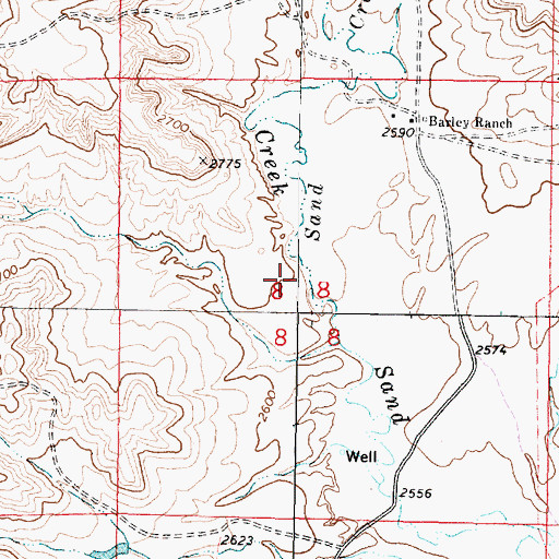 Topographic Map of 07N43E08____01 Well, MT