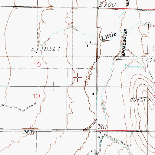 Topographic Map of 07N02E10DA__01 Well, MT