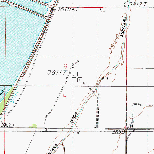 Topographic Map of 07N02E09DB__01 Well, MT
