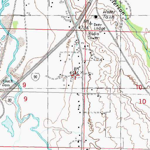 Topographic Map of 07N09W09ADAD02 Well, MT