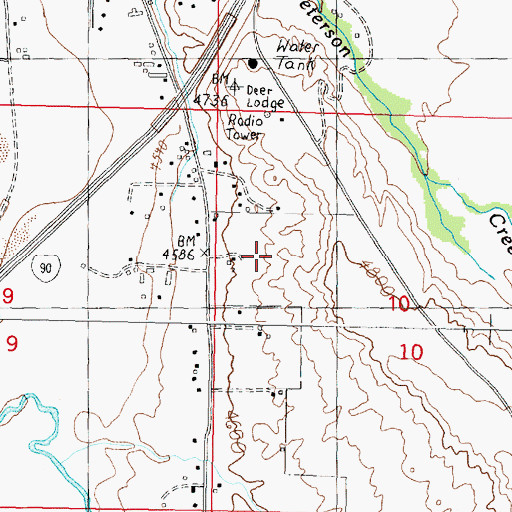 Topographic Map of 07N09W10BCCB01 Well, MT
