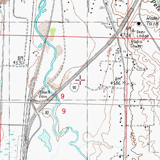Topographic Map of 07N09W09ACAB01 Well, MT
