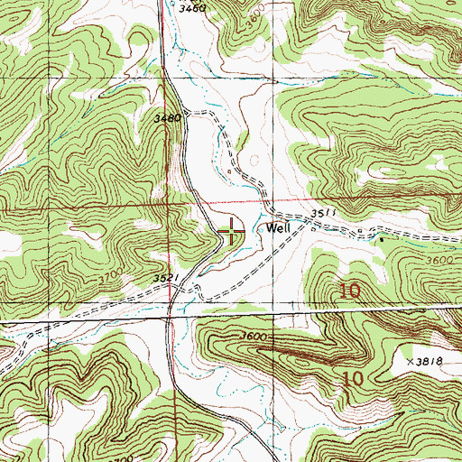 Topographic Map of 07N27E10BBAD01 Well, MT