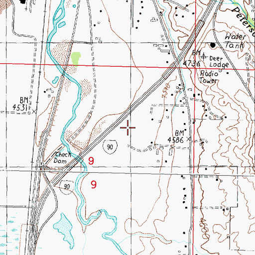 Topographic Map of 07N09W09ABDD01 Well, MT