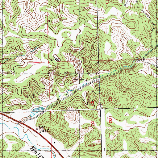 Topographic Map of 07N26E08BACB01 Well, MT