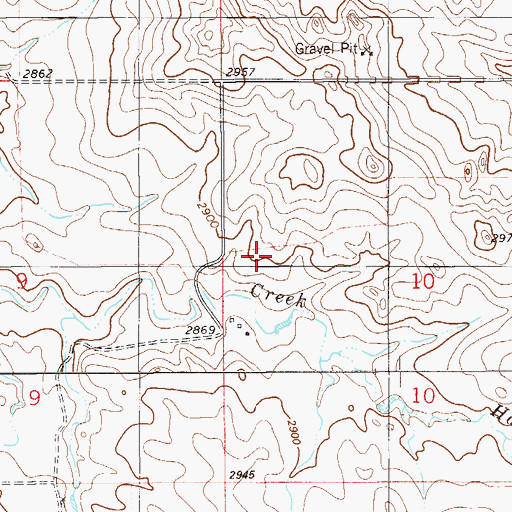 Topographic Map of 07N57E10BC__01 Well, MT