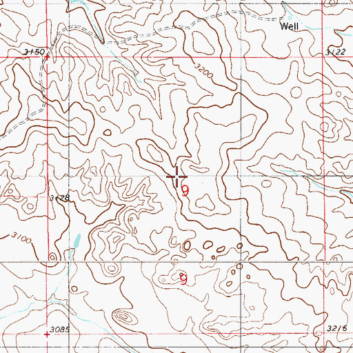 Topographic Map of 07N54E28A___01 Well, MT