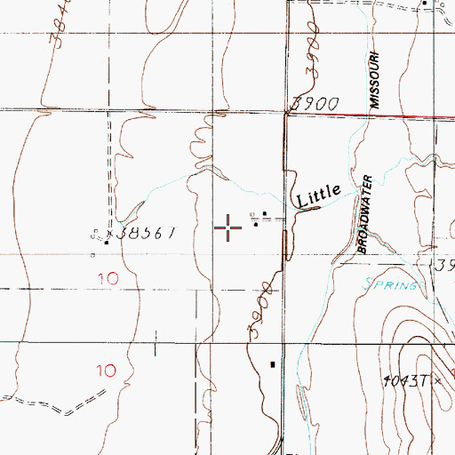 Topographic Map of 07N02E10AD__01 Well, MT