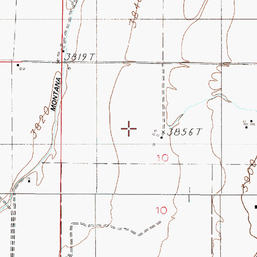 Topographic Map of 07N02E10BD__01 Well, MT