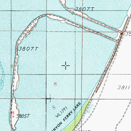 Topographic Map of 07N02E08AD__03 Well, MT
