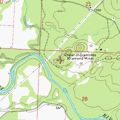 Topographic Map of West Hill, AR