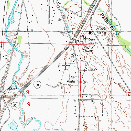 Topographic Map of 07N09W09AADB01 Well, MT