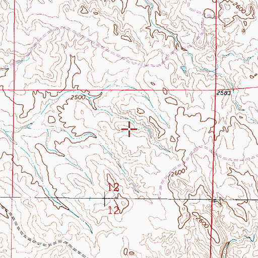 Topographic Map of 07N47E24BCDD01 Well, MT