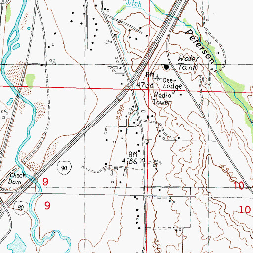 Topographic Map of 07N09W09AADD01 Well, MT
