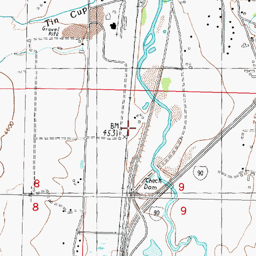 Topographic Map of 07N09W09DDDA02 Well, MT