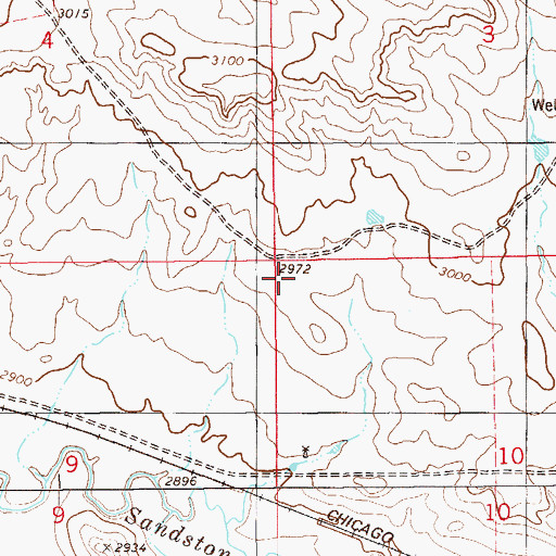 Topographic Map of 07N59E10BC__01 Well, MT