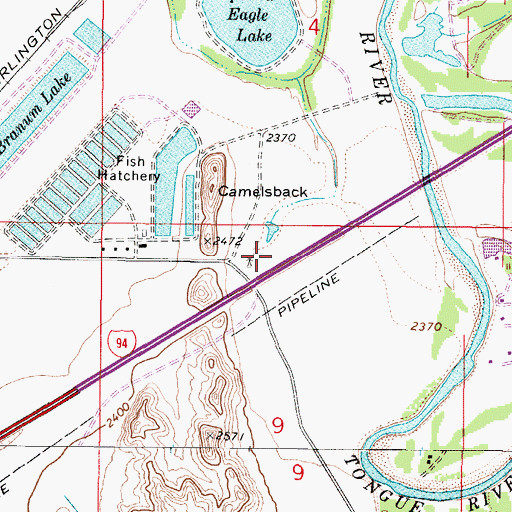 Topographic Map of 07N47E09BAA_01 Well, MT