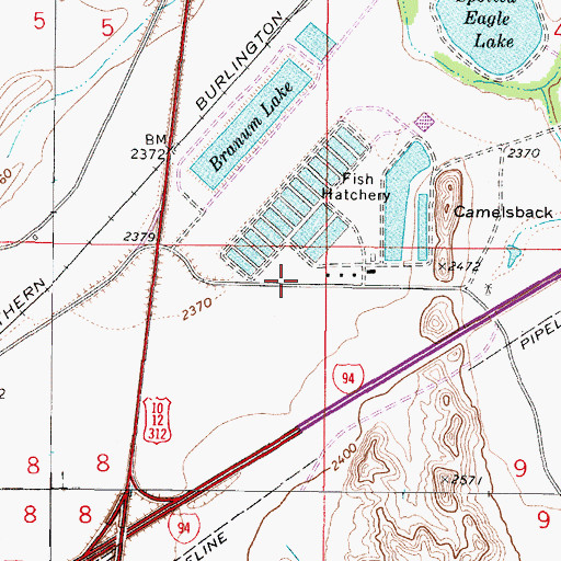 Topographic Map of 07N47E08AAA_01 Well, MT