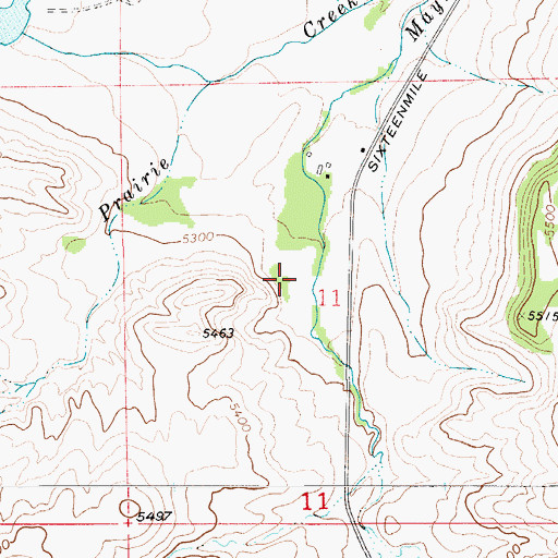 Topographic Map of 07N06E11BD__01 Well, MT