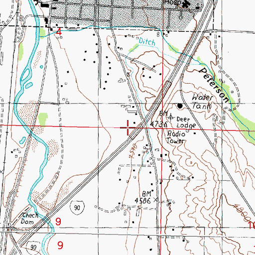 Topographic Map of 07N09W04DDCD02 Well, MT