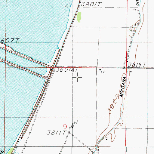 Topographic Map of 07N02E09AB__01 Well, MT