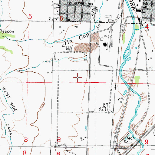Topographic Map of 07N09W05DDDA01 Well, MT