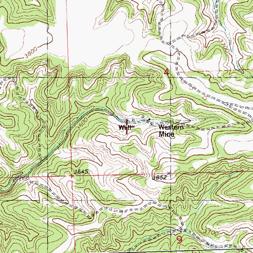 Topographic Map of 07N26E04CDBA01 Well, MT