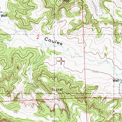 Topographic Map of 07N28E02DABC01 Spring, MT