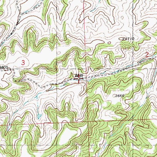 Topographic Map of 07N26E03DADA01 Well, MT