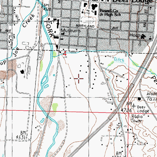 Topographic Map of 07N09W04DBDB01 Well, MT