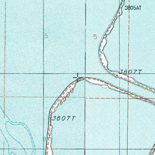 Topographic Map of 07N02E05DC__01 Well, MT