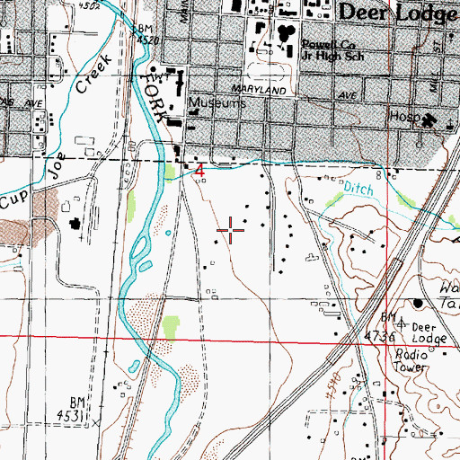 Topographic Map of 07N09W04DBCA01 Well, MT