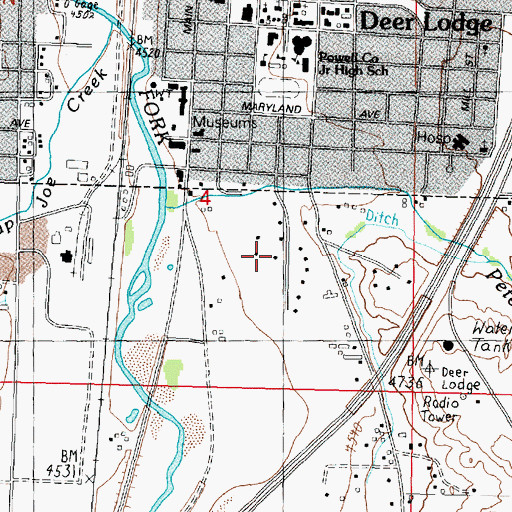 Topographic Map of 07N09W04DBAC01 Well, MT