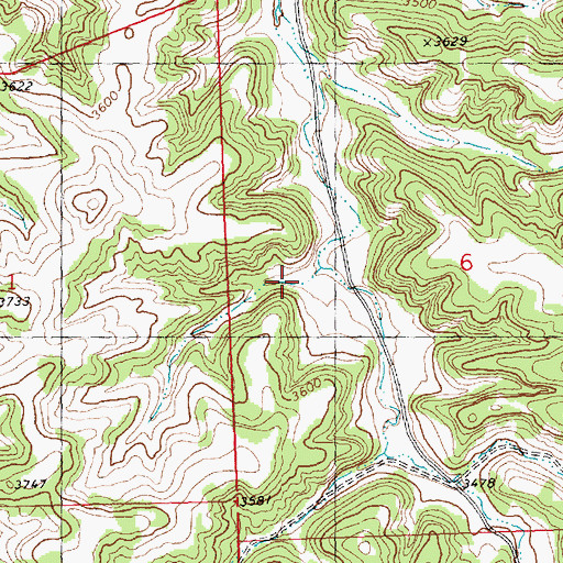 Topographic Map of 07N27E06CBBB01 Well, MT