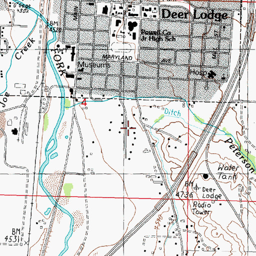 Topographic Map of 07N09W04DBDA01 Well, MT