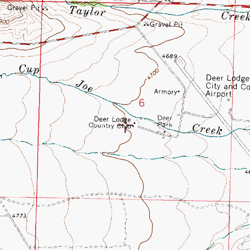 Topographic Map of 07N09W06DBCB01 Well, MT