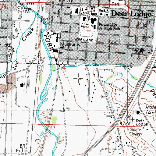 Topographic Map of 07N09W04DBAD01 Well, MT