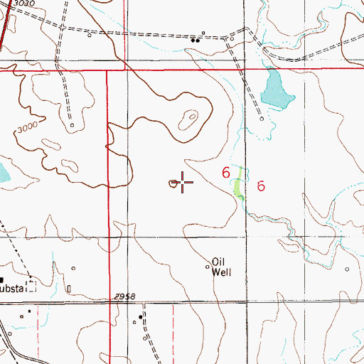 Topographic Map of 07N58E06CA__01 Well, MT